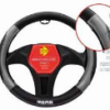 CUBRE VOLANTE DE CUERO MOMO BLACK/GREY MOMO