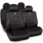 Imagen47 Funda Cubre Asientos para Autos Negro con Bordado Rojo MOMO
