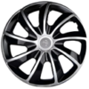 Imagen78 Set De 4 Tapas De Rueda Racing Negro-cromo Aro 14'' Negro